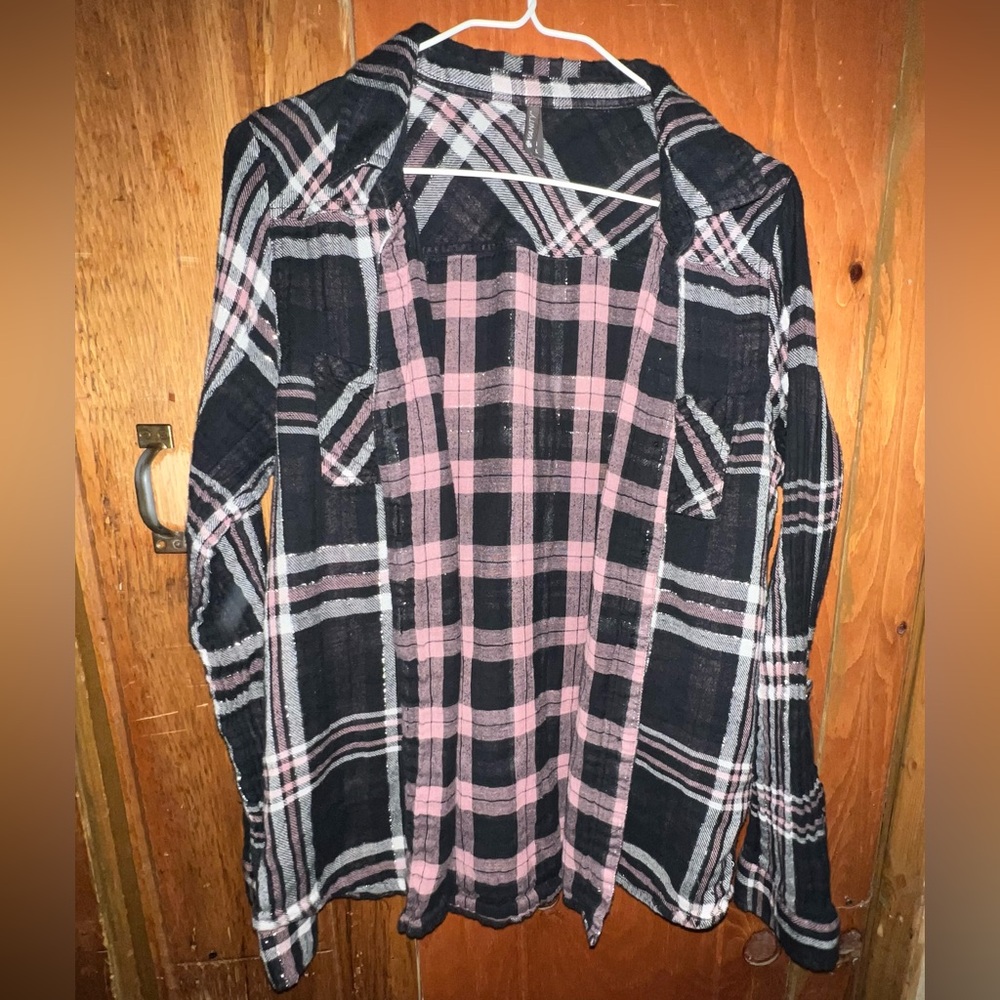 Vanity Flannel Style Button Up Shirt